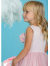 Rose Satin Tulle Flower Girl Dress Special Occasion Dress